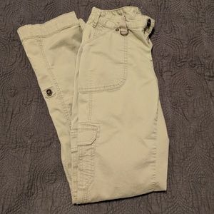 Maurices khaki cargo crop pants